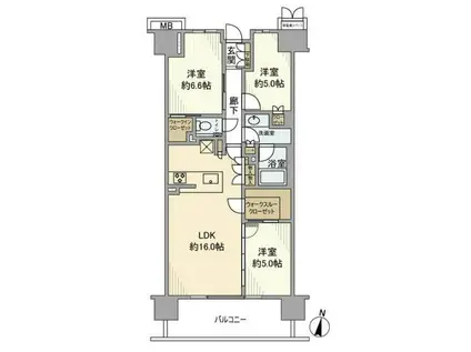 クラッシィハウス亀有(3LDK/3階)の間取り写真