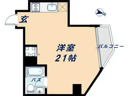 是空NANBAII(ワンルーム/3階)の間取り写真