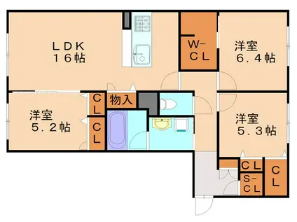 SHAMAISONAKASAKA(3LDK/1階)の間取り写真