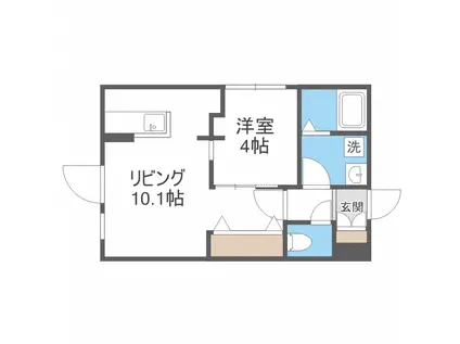 INFINITY KOTONI(1LDK/3階)の間取り写真