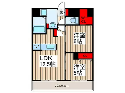 コイケレジデンス(2LDK/4階)の間取り写真