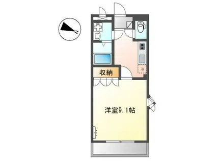 G-STAGE 四国中央 参番館(1K/2階)の間取り写真