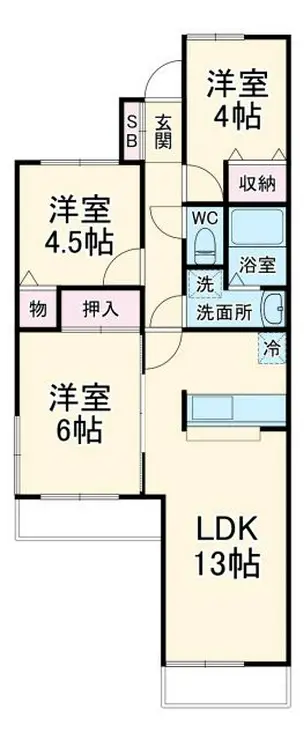 ベルシェ壱番館 1階階 間取り