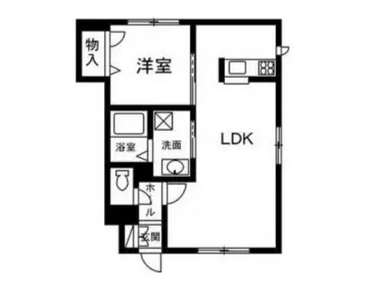 グランファンタジア(1LDK/1階)の間取り写真