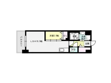 LIFEFIELD銀天町(1LDK/3階)の間取り写真