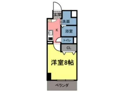 エスプレイスビルド(1K/9階)の間取り写真