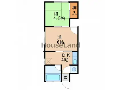 こなみ荘(2K/1階)の間取り写真