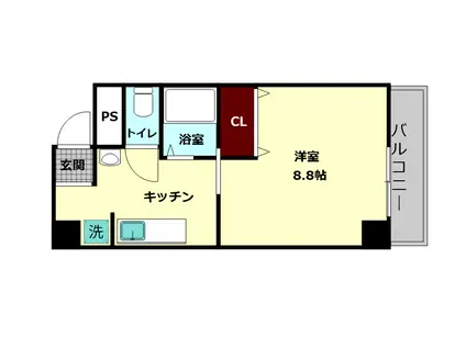 フクダ不動産新大宮マンション(1K/7階)の間取り写真