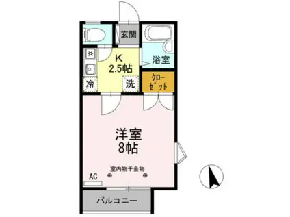 ビューシャトレ―(1K/2階)の間取り写真