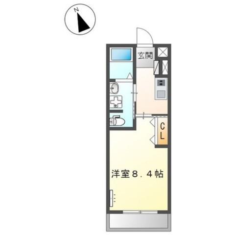 CASA21(1K/1階)の間取り写真