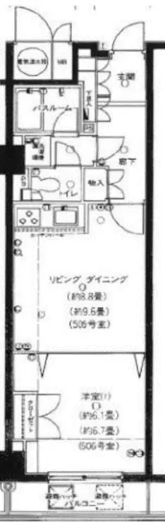 パークノヴァ神宮前 5階階 間取り