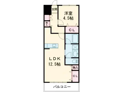 アドラブール文京町(1LDK/3階)の間取り写真