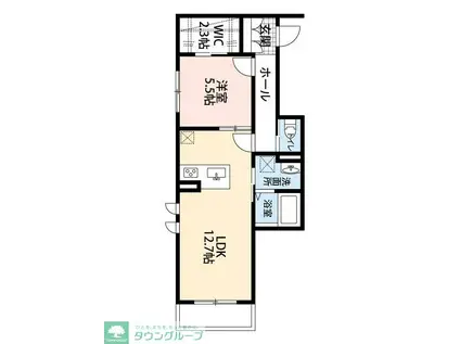 メゾン ド グリフォン(1LDK/2階)の間取り写真