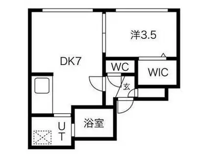 CASA N7(1DK/2階)の間取り写真