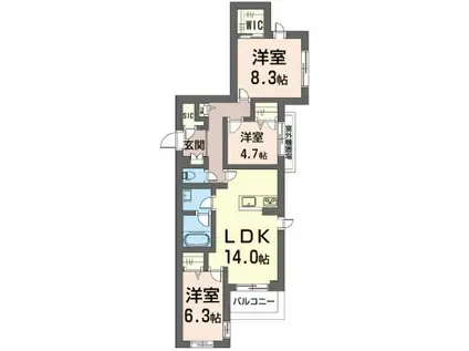 WTB大塚(3LDK/3階)の間取り写真