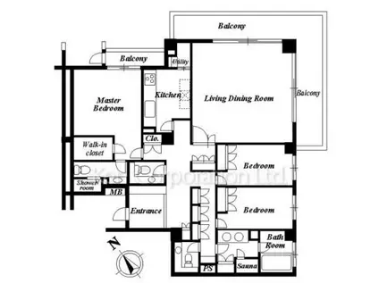 ガーデンテラス山手(3LDK/2階)の間取り写真