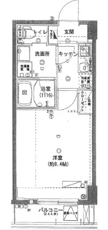 ロメック月島 2階階 間取り