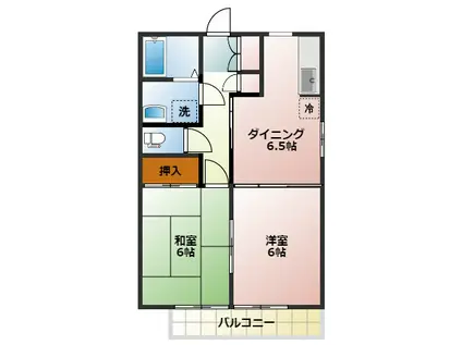 VITABEATA(2DK/2階)の間取り写真