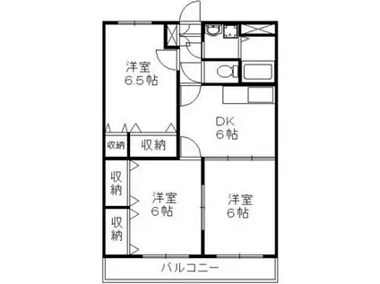 PREN DRE(3DK/1階)の間取り写真