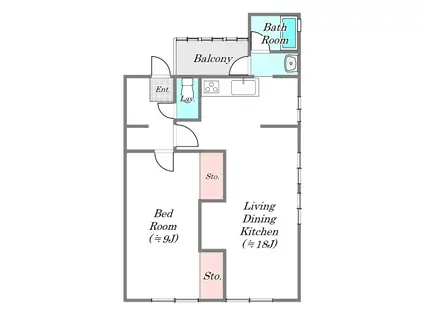 佐野コーポ(1LDK/1階)の間取り写真
