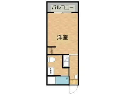 静コーポ(1K/2階)の間取り写真