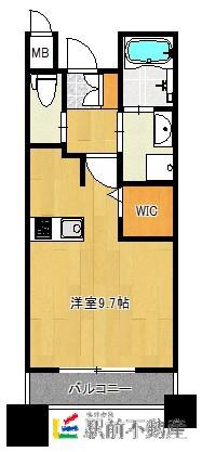 エンクレスト呉服町(ワンルーム/9階)の間取り写真