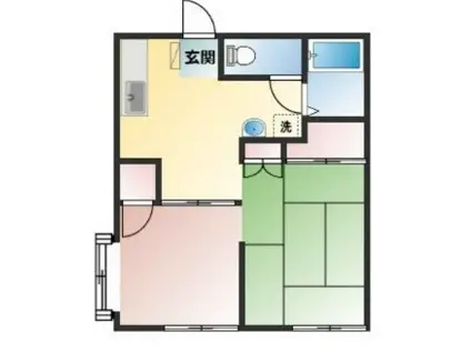 ファミーユM(2DK/2階)の間取り写真