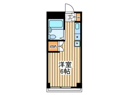 ハイムノース1(ワンルーム/2階)の間取り写真