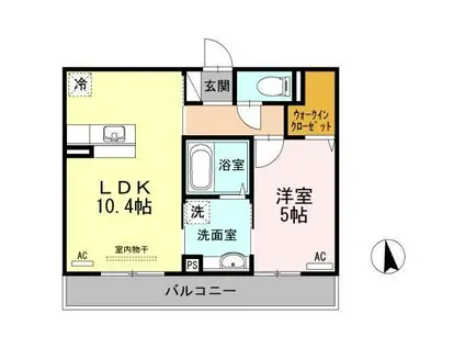 コーポブリックス(1LDK/3階)の間取り写真