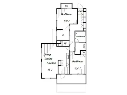 ザ・パークハウス新検見川南(2SLDK/1階)の間取り写真