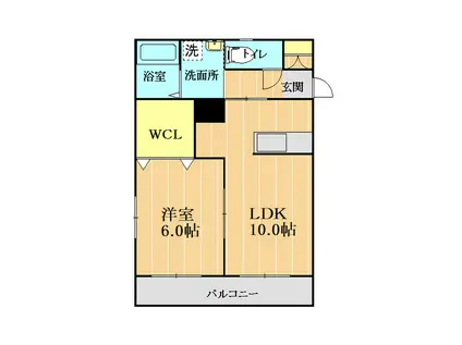 フォルシアII(1LDK/2階)の間取り写真