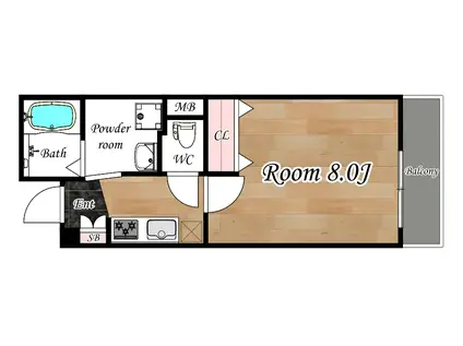 ROYAL COUT OKAMACHI(1K/5階)の間取り写真