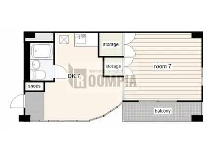 OMレジデンス岐阜都通(1DK/5階)の間取り写真