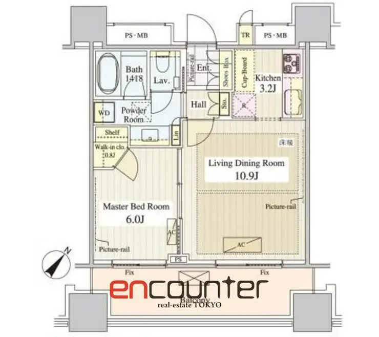 パークコート千代田富士見ザタワー 11階階 間取り