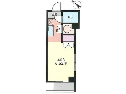 ASビル原町田(1K/4階)の間取り写真
