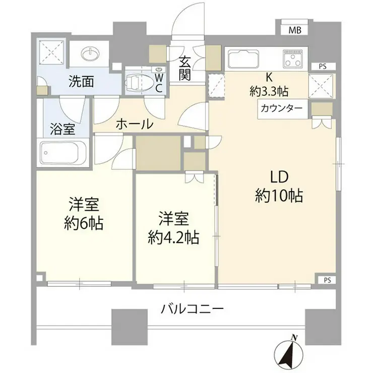 クラッシィスイート赤坂 12階階 間取り