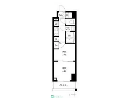 アーバンパーク綾瀬ウエスト(2K/4階)の間取り写真