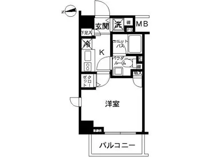 スカイコート押上(1K/3階)の間取り写真