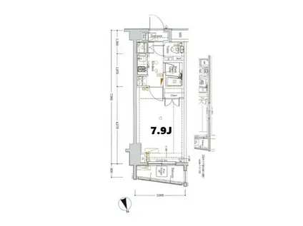 AXAS XEBEC板橋イースト(1K/2階)の間取り写真