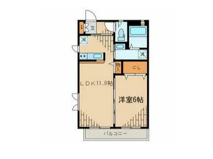 EPAII(1LDK/1階)の間取り写真