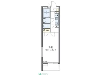 クレイノL ESTATE(1K/2階)の間取り写真