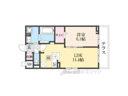 ノルドフィウ―メ(1LDK/1階)の間取り写真