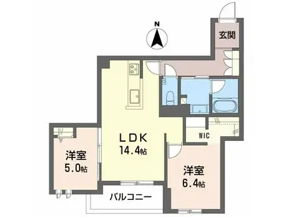 AVANCE東草深ウエスト(2LDK/2階)の間取り写真