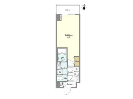 ラクラス中野富士見町(1K/2階)の間取り写真