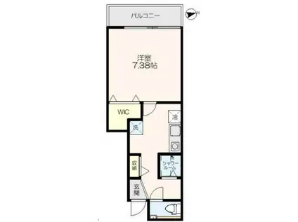 ナズ石神井公園レジデンス(1K/1階)の間取り写真