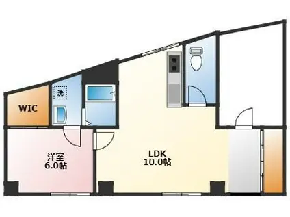 ロイヤルプラザ(1LDK/4階)の間取り写真