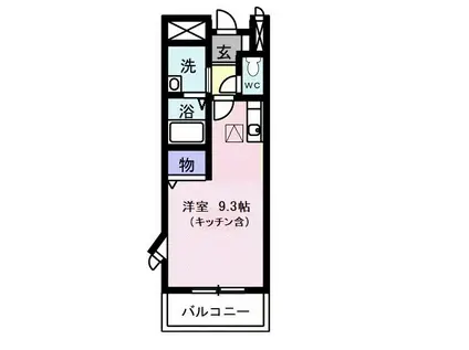 オーシャンサニー(ワンルーム/1階)の間取り写真