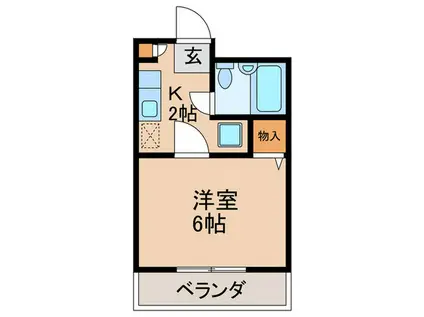 モンテローザ(1K/1階)の間取り写真