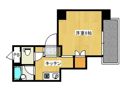 新・重森ビル(1K/2階)の間取り写真