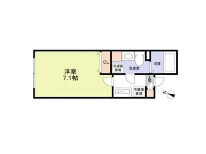 トライム横浜根岸(1K/3階)の間取り写真